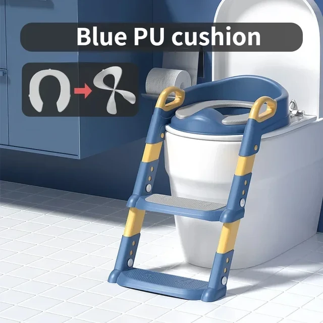 Stair Style Children's Toilet Boy and Girl Baby Toilet Folding Rack Step Stool Child Step Toilet Seat Ring Baby Potty Toilets - Image 13
