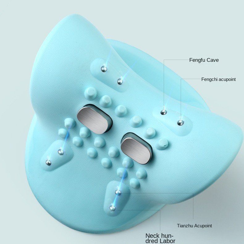 Multi-Functional Neck and Shoulder Massager Pillow Portable Kneading Neck EMS Heat Therapy Pulse Massager - Image 4
