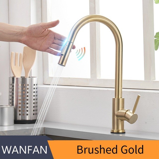 304 stainless steel kitchen faucet, hot and cold water pull-out vegetable basin sink faucet - Image 9