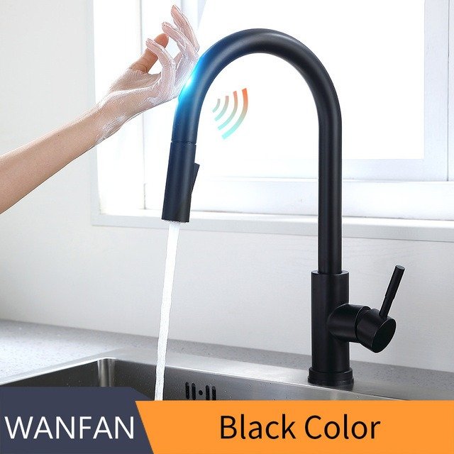 304 stainless steel kitchen faucet, hot and cold water pull-out vegetable basin sink faucet - Image 6