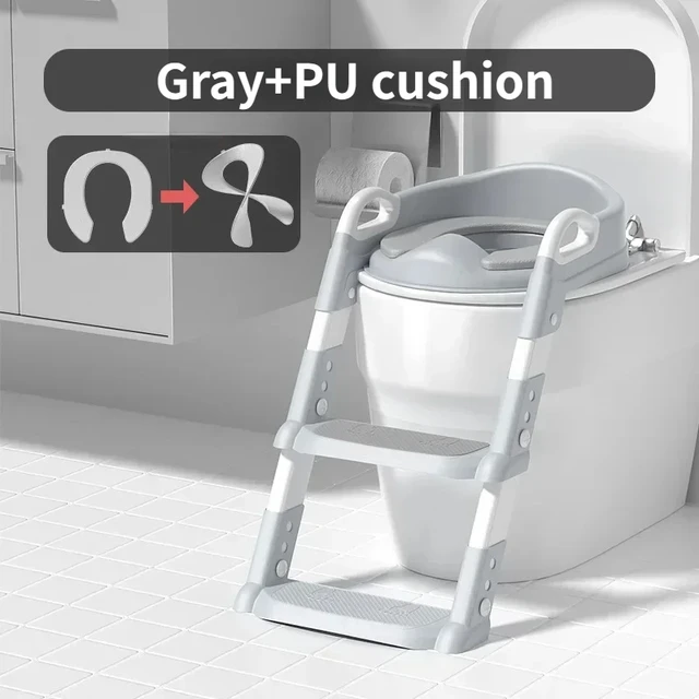 Stair Style Children's Toilet Boy and Girl Baby Toilet Folding Rack Step Stool Child Step Toilet Seat Ring Baby Potty Toilets - Image 8