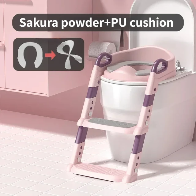 Stair Style Children's Toilet Boy and Girl Baby Toilet Folding Rack Step Stool Child Step Toilet Seat Ring Baby Potty Toilets - Image 7