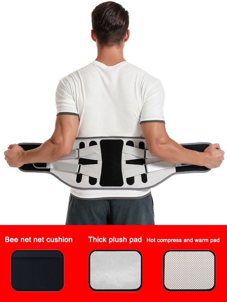 Widening waist belt and detachable steel plate lumbar support - Image 2
