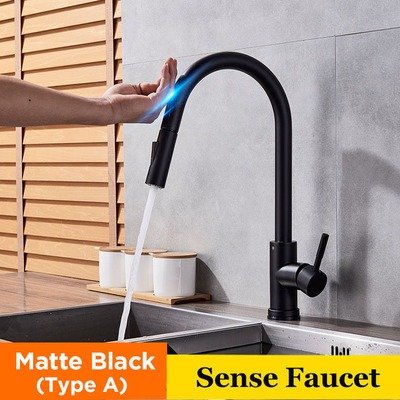 304 stainless steel kitchen faucet, hot and cold water pull-out vegetable basin sink faucet - Image 7