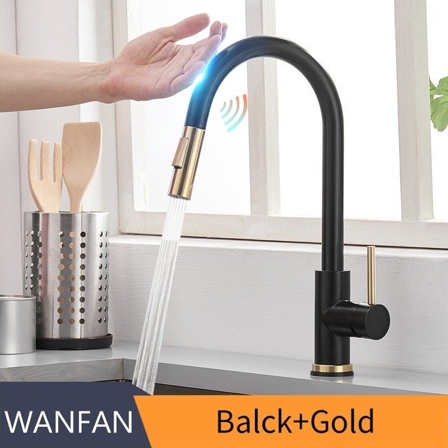 304 stainless steel kitchen faucet, hot and cold water pull-out vegetable basin sink faucet - Image 10