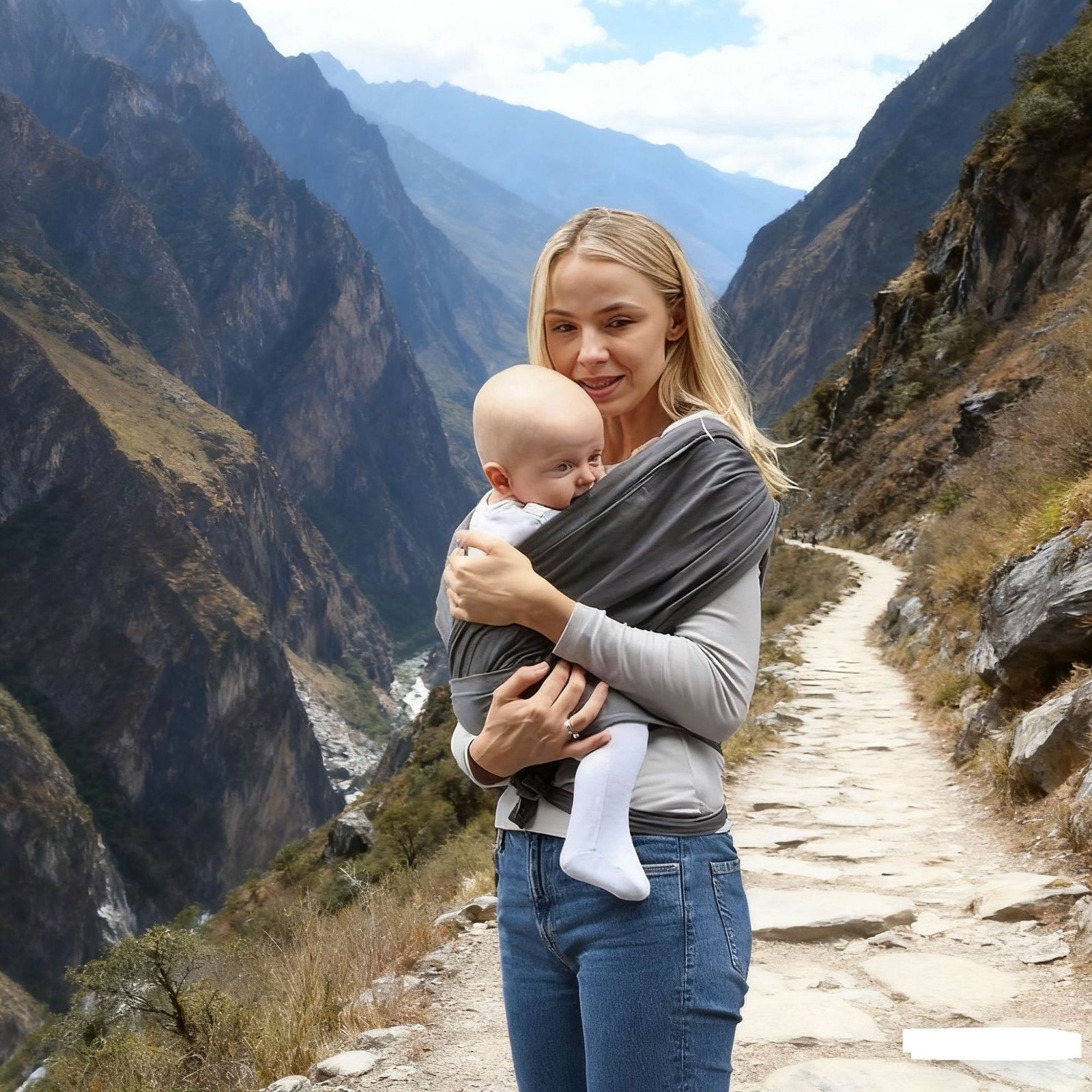 Sears Baby Carrier Newborn Infant Front Facing Multi-Functional Simple Outdoor Baby Wrap - Image 2